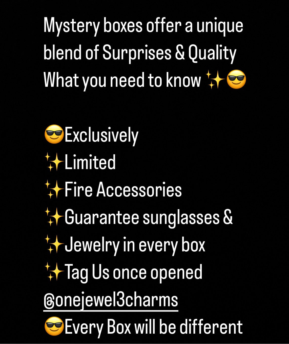 Accessories Box (September Mystery)