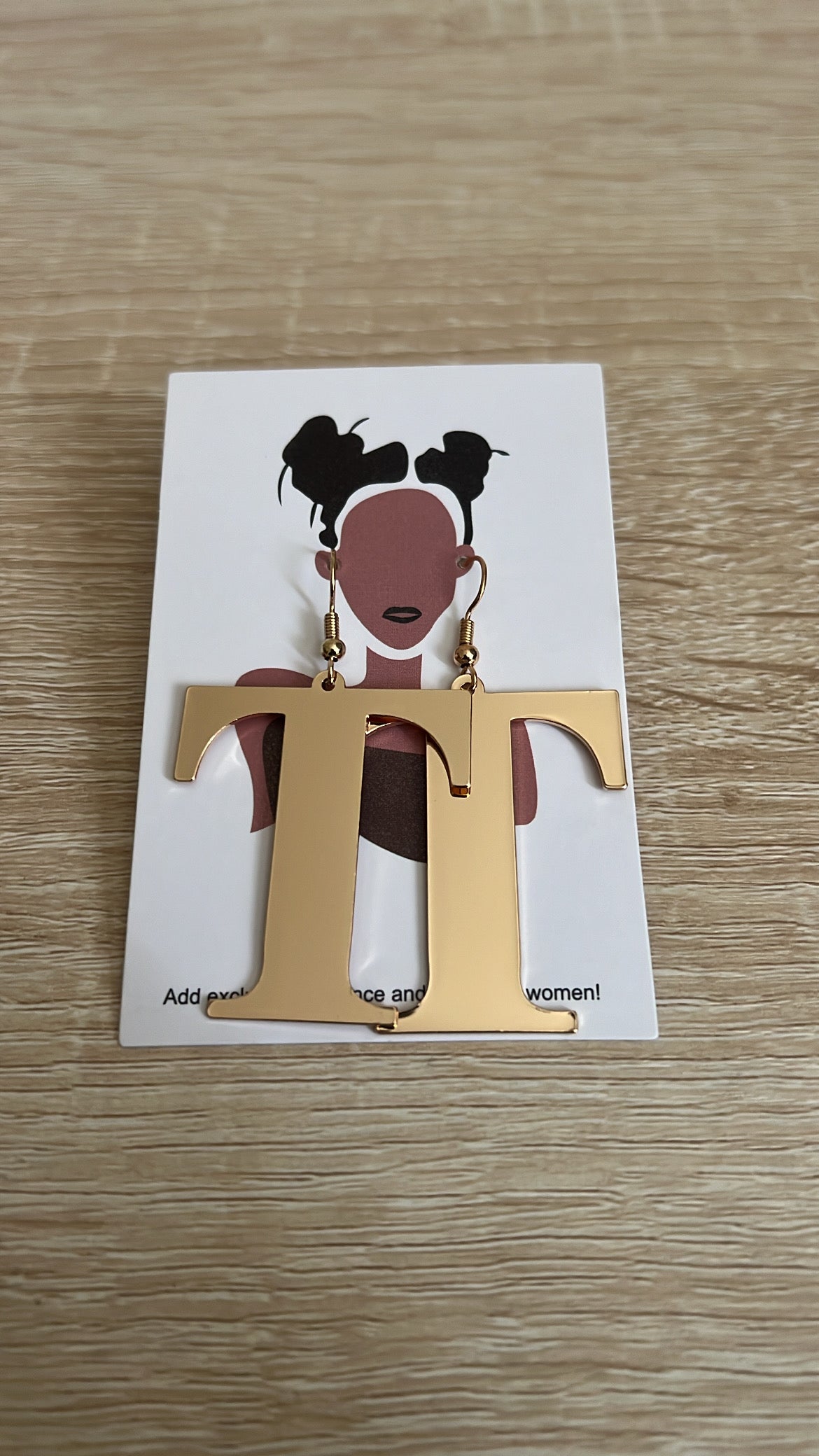 Initial Earrings T