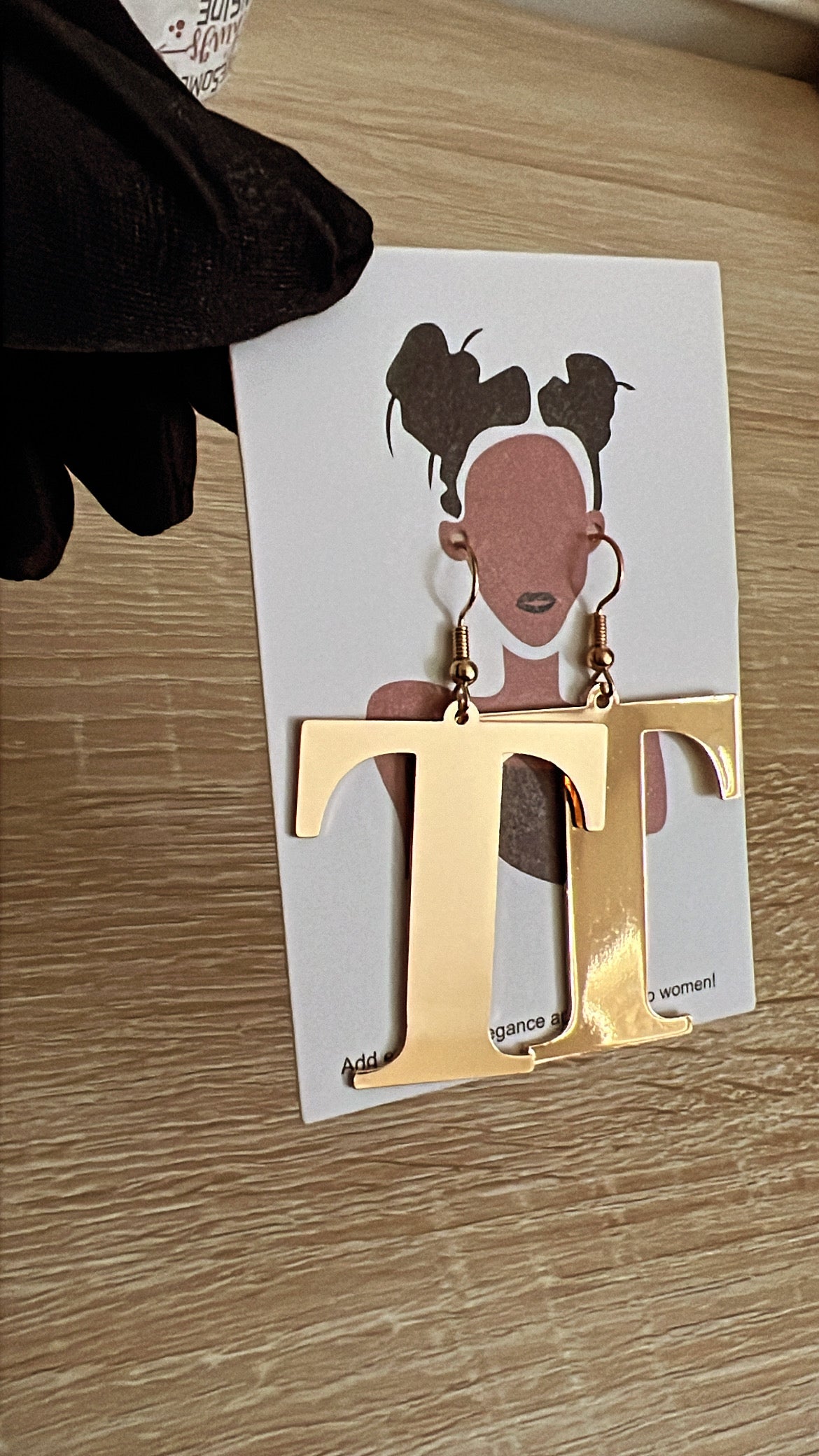 Initial Earrings T