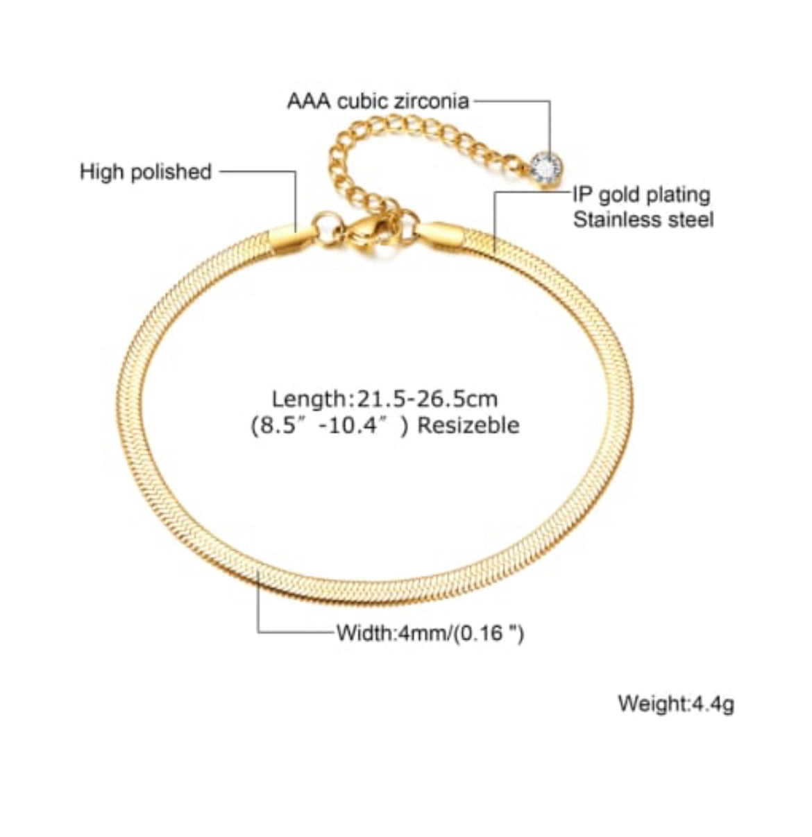Herringbone Anklet