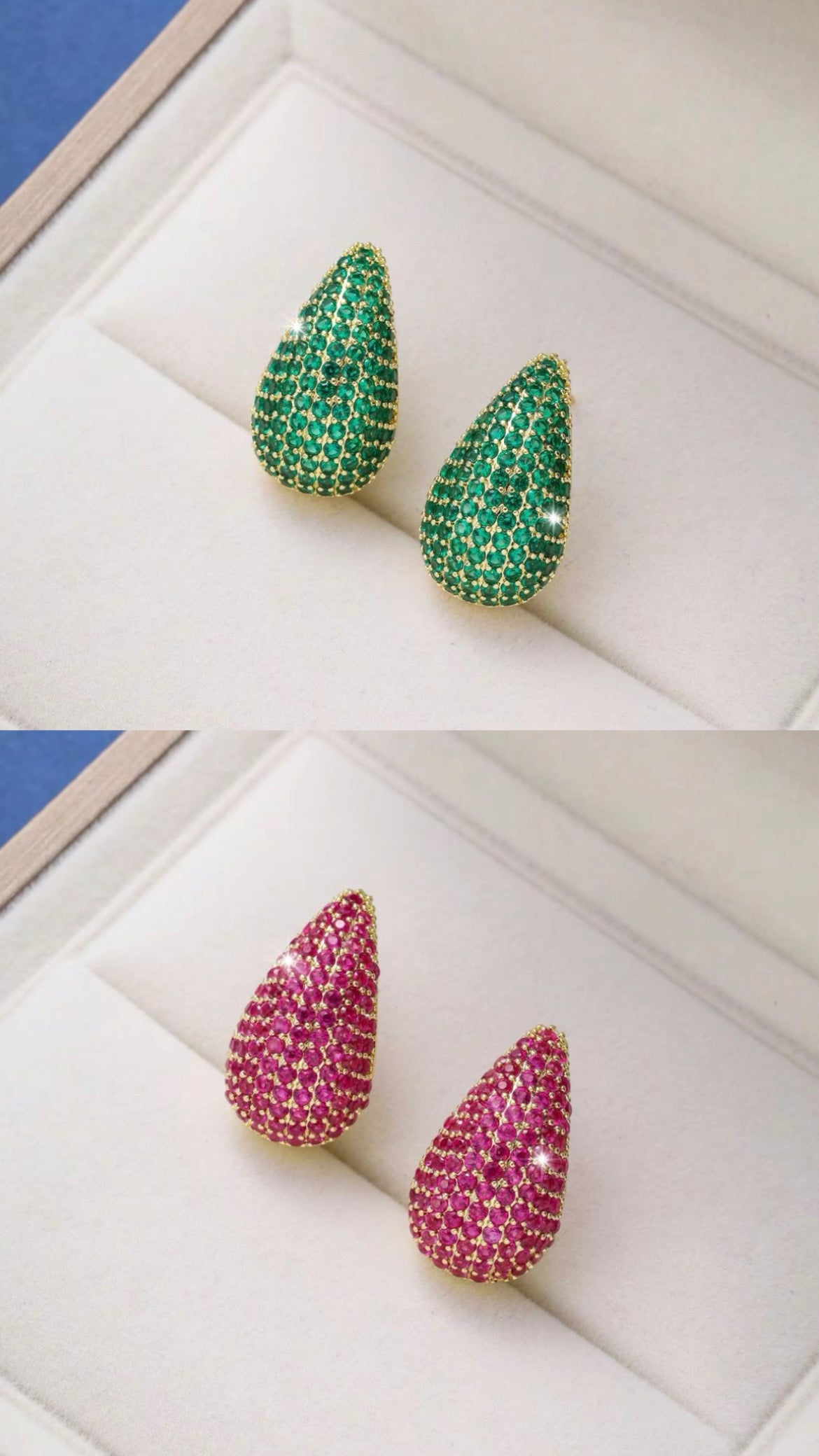 Water Drop Cluster Earrings