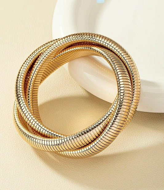 Gold Spiral Bracelet